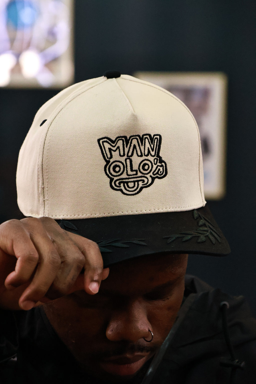 Feathered Black Snapback