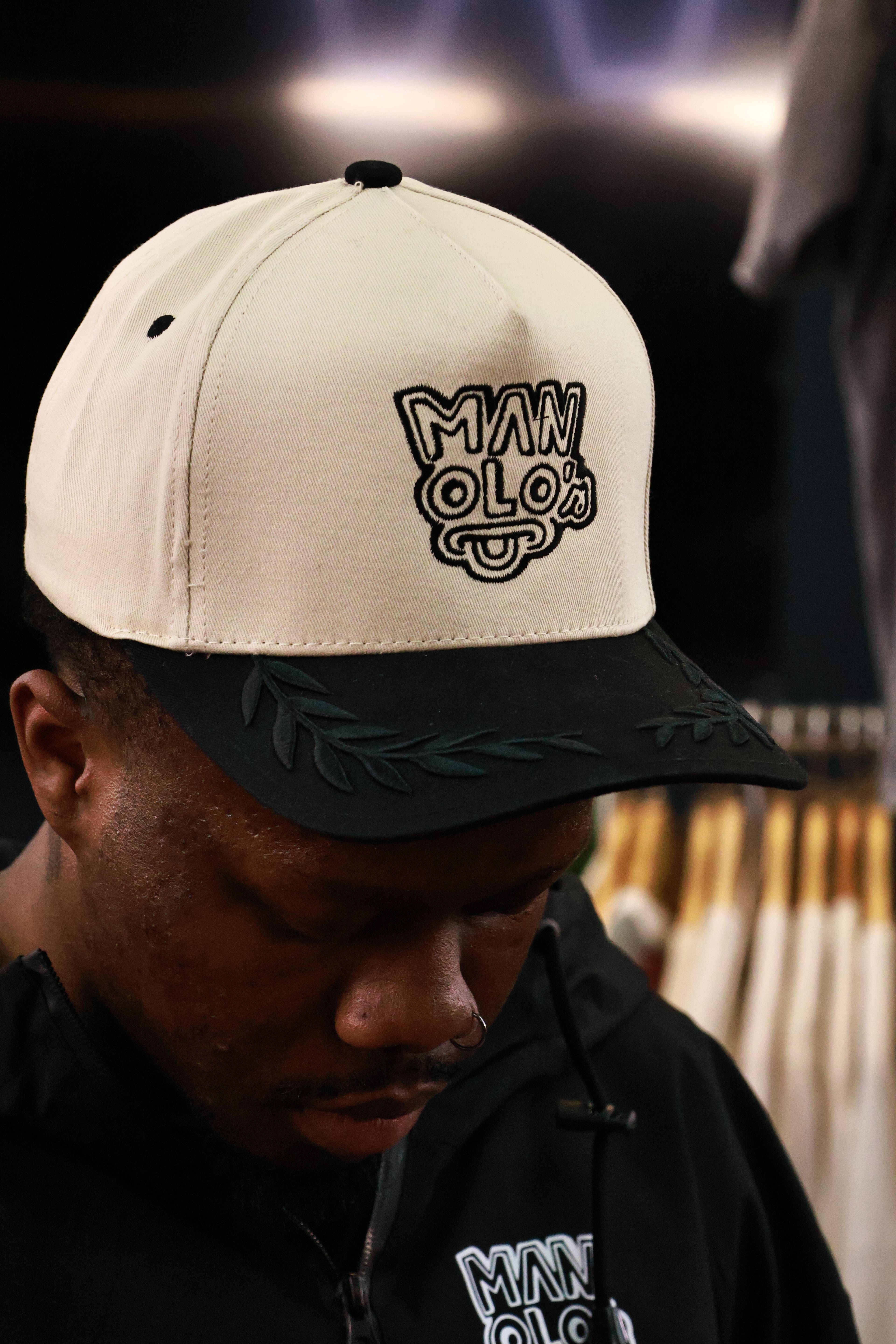 Feathered Black Snapback